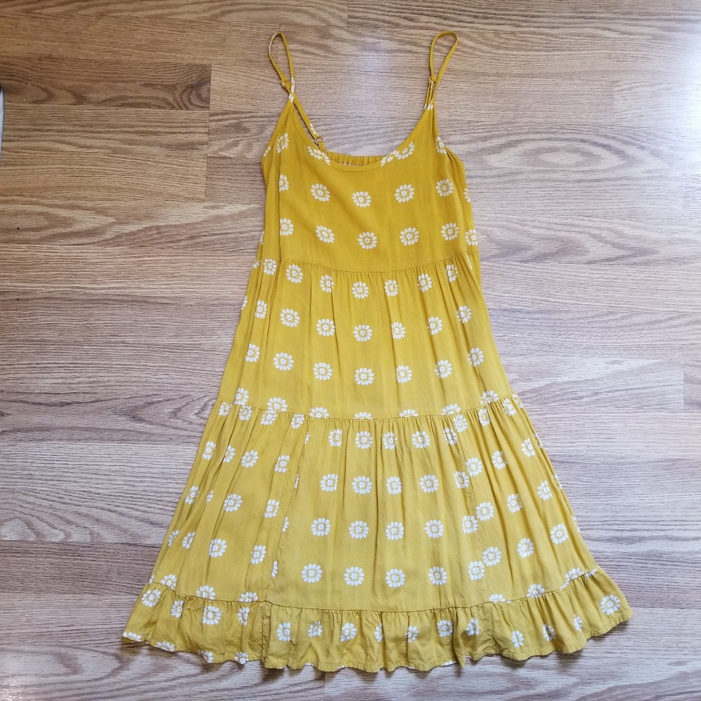 Yellow and floral boho dress